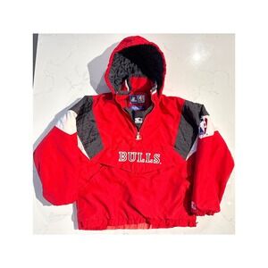 Starter Chicago Bulls NBA Red Black White Hooded jacket